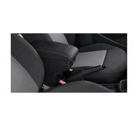 Braccioli Auto Per Fiat Per Panda II Modello Scatola Portaoggetti A Doppio Bracciolo Vano Cruscotto Auto Con Portabicchieri Porta USB Bracciolo Centrale(C-Black red line)