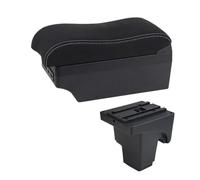 Braccioli Auto Per Ford Per Focus 3 Per Mk3 2011-2020 Scatola Bracciolo Per Auto - Portaoggetti Per Modifica Interni In Pelle Con USB Bracciolo Centrale(E2 White Line)