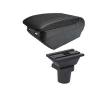 Braccioli Auto Per Ford Per FOCUS MK1 central Scatola Di Immagazzinaggio Dei Contenuti Del Negozio Con Portabicchieri Posacenere Interfaccia USB Per Auto Box Bracciolo Centrale(H black line 4USB)