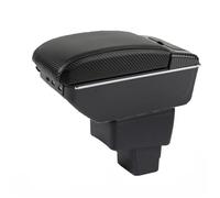 Braccioli Auto Per Mazda 2 Per Skyactiv Per La Versione CX3 CX-3 2024 Box Bracciolo Scatola Immagazzinaggio Braccio Rinforzo Intensificare Dettagli Interni Bracciolo Centrale(F-Black black line)