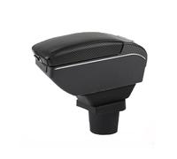 Braccioli Auto Per Opel Per Corsa F Scatola Bracciolo Portaoggetti Pannello Controllo Centrale Supporto Gomito Conducente Box Bracciolo Centrale(A-Black black lines)