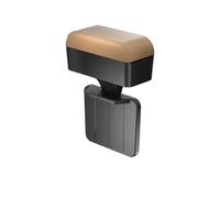 Braccioli Auto Scatola Portaoggetti Universale Bracciolo Auto Console Centrale Regolabile Sollevabile Con Portabicchieri Adatto Accessori Interni Bracciolo Centrale(Black-Beige 1pc)