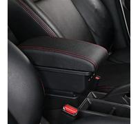 Braccioli Organizer Compatibile Con Citroen C1 2015-2021 2019 2020 Scatola Bracciolo Accessori Auto Doppio Strato Car Center Console Bracciolo Scatola Portaoggetti USB Interna(B2 red line)