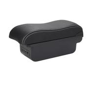 Braccioli Organizer Compatibile Con Dacia Per Duster Scatola Bracciolo Per Auto Scatola Portaoggetti Con Superficie Curva Accessori Bracciolo Console Centrale A Doppio Strato 3USB(White line)