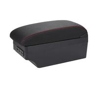 Braccioli per Auto, compatibili con Fiesta 2009-2014 2015 2016 2017. Bracciolo per Auto a Doppio Strato con Scatola portaoggetti, Organizer per bracciolo Sedile e interfaccia USB.
