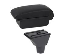 Braccioli per auto Per Fiat Panda II 2 Box Bracciolo Poggiagomito Console Centrale Scatola Portaoggetti Porta USB Retrofit Accessori Auto(B1 Black line 3USB)