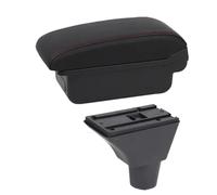 Braccioli per auto Per Fiat Panda II 2 Box Bracciolo Poggiagomito Console Centrale Scatola Portaoggetti Porta USB Retrofit Accessori Auto(A1 red line NO USB)