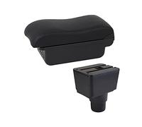 Braccioli per Auto per FORD EcoSport 2018-2021, In Pelle Bracciolo Consolle Centrale Conservazione Dual-Layer Bracciolo Vano Portaoggetti Con 3 Porte USB Interni Dell'Automobile