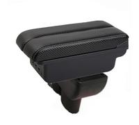 Braccioli per auto Per VW Per Touran Caddy Box Bracciolo Console Centrale Custodia Portaoggetti Supporto Per Gomito Del Conducente Fibra Carbonio(C-3USB-White line)