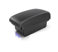 Braccioli Per Hyundai Per I20 2012 Modifica Auto Doppio Strato Vano Portaoggetti Console Centrale Rialzata Ricarica USB Accessori Interni Scatola(B3 Black white 3 USB)