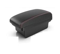 Braccioli Per Hyundai Per I20 2012 Modifica Auto Doppio Strato Vano Portaoggetti Console Centrale Rialzata Ricarica USB Accessori Interni strato Bracciolo(A1 Black red NO USB)