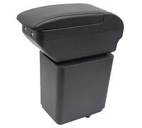 Bracciolo A Doppio Strato per Citroen Berlingo 2010-2020 Vano Portaoggetti nella Console Centrale con 4 Porte USB Portabicchieri Accessori per Bracciolo Colore Nero.