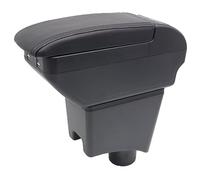 Bracciolo A Doppio Strato per Dacia Sandero Steppwey 2010-2015 Vano Portaoggetti nella Console Centrale con 4 Porte USB E Portabicchieri Colore Nero.