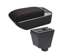 Bracciolo Auto Bracciolo Box Accessori Auto Scatola Di Immagazzinaggio Per Uno Scopo Speciale Per Renault Per Clio 3 4 III IV Per Captur(D2 Black red Line NO usb)