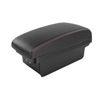 Bracciolo Auto Centrale Console Bracciolo For Auto Bracciolo Dedicato Scatola Portaoggetti Retrofit Parti Retrofit Accessori Per VW Per Polo 2020 2021 2022 2023 2024 MNGNCBXWK(B1 Black red 3 USB)