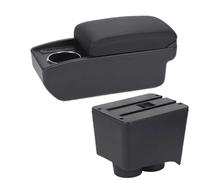 Bracciolo Auto Centrale Console Bracciolo For Auto Scatola Portaoggetti Dedicata Retrofit Interni Bracciolo Per VW Per Polo 9N 3 2002 2003 2004 2005 2006-2009 MNGNCBXWK(B2 Black line 6USB)