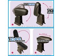 Bracciolo Auto centrale su-misura nero ecopelle Fiat Panda 12> anche cross 4x4