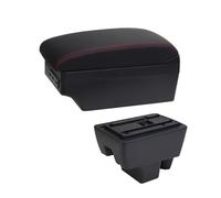 Bracciolo Auto Compatibile Con Skoda Per Rapid Box Bracciolo Per Auto Retrofit Accessori Per Auto Dettagli Interni Interfaccia USB Di Archiviazione(A1 Black red 7USB)