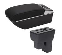 Bracciolo Auto Contenitore Portaoggetti In Plastica ABS Nera Bianca E Rossa Per Honda Per Fit Per Jazz 2 2008-2013 Consolle(B2 Black black)