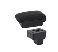 Bracciolo Auto Per CX-3 Per 2 2010 2011 2012 2013 2014 2015 2016-2023 Box Portaoggetti Per Bracciolo Auto Accessori Auto Dedicati(B1 Black red 3USB)