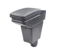 Bracciolo Auto per Dacia Logan 2010-2021 - Poggia braccio per Auto in Pelle Nera con Posacenere e Vano Portaoggetti
