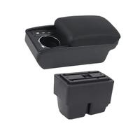 bracciolo auto Per Ford Per Fiesta MK7 2009-2017 Accessori Retrofit Interni Scatola Portaoggetti A Doppio Strato Bracciolo Auto(M1 black line3USB)