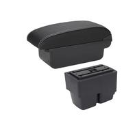 Bracciolo Auto Per Ford Per Fiesta Per MK7 2009 2010 2011 2012 2013-2017 Box Bracciolo Scatola Di Immagazzinaggio Bracciolo Auto Dettagli Interni Accessori Poggiabraccio Auto(C3 Black white NOUSB)