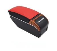 Bracciolo Auto Per Hyundai Per Accent Bracciolo Per Auto Parti Di Adattamento Poggiagomiti Console Centrale Accessori Per Riporre Gli Interni Con USB(A-Black red panel)