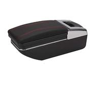 Bracciolo Auto Per Peugeot Partner Tepee Car Armrest Box Box Accessori per auto Carica Bracciolo Auto Universale(C1 Black red No USB)