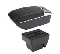 Bracciolo Auto Per Seat Per Ibiza 6j 6L 2018-2025 Scatola Portaoggetti Per Auto Accessori Per Interni Auto Bracciolo Per Auto Bracciolo Console Centrale(B1 red line NO USB)