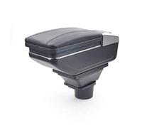 Bracciolo Auto per SMART FORTFOUR FORTWO 451 (2009-2018) - Poggia braccio per Auto in Pelle Nera con Posacenere e Vano Portaoggetti