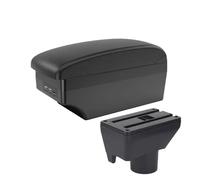 bracciolo auto Per Toyota Per Yaris Per Vitz Per Vios 2011-2017 Auto Bracciolo Box Doppio Strato Grande Spazio Centrale Scatola Di Negozio(A2 Black line 7USB)