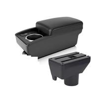 bracciolo auto Per Toyota Per Yaris Per Vitz Per Vios 2011-2017 Auto Bracciolo Box Doppio Strato Grande Spazio Centrale Scatola Negozio(B2 Black line 6usb)