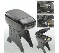 BRACCIOLO AUTO POGGIABRACCIO UNIVERSALE CON SUPPORTO COPERTURA IN PELLE NERA