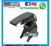 Bracciolo Auto Porta Oggetti Universale Ribaltabile Nero Cromato adattabile