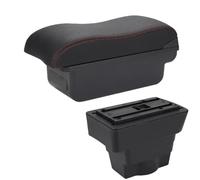 bracciolo Box Adatto per Opel Adatto per Astra Adatto per Bracciolo per Opel Astra J Bracciolo per auto Scatola portaoggetti con superficie curva(A1 Black red 7USB)