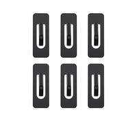 bracciolo Box Clip di fissaggio per limitatore di slittamento per portabicchieri auto, autoadesivo, universale, per slot per console per bottiglie auto(Black-6pcs)