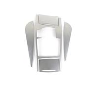bracciolo Box Cornice decorativa per cambio marce in acciaio inox per console centrale, adatta per Audi A6 C6 2005-2011 LHD(B Silver)