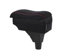 Bracciolo Box Per Seat Per Ibiza Bracciolo Per Auto Bracciolo Poggiagomiti Console Centrale Custodia Portaoggetti Modifica Con Portabicchieri Porta USB(C-Black white lines)