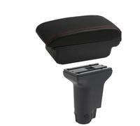 Bracciolo Centrale Auto Per Fiat 500 Bracciolo Box Auto Dedicato Retrofit Elevato Interno Centro Di Stoccaggio Accessori(A1 red line No USB)