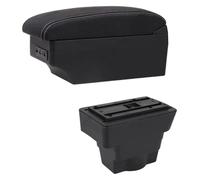 Bracciolo Centrale Auto Per Opel Per Astra J 2012-2023 Bracciolo Centrale Per Auto Con Portaoggetti USB(E1 White Line)