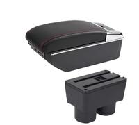 Bracciolo Centrale Auto Per Toyota Per Rush Bracciolo Box Portaoggetti Interno Dedicato Accessori Auto Retrofit(C red line 7USB)