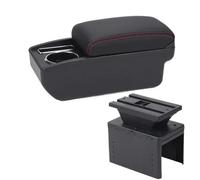 Bracciolo Centrale Bracciolo Universale Per Auto Scatola Bracciolo Modello Universale Scatola Di Immagazzinaggio Automatica Modifica Interni Bracciolo Portaoggetti(C1 Black red NO USB)
