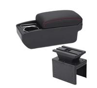 Bracciolo Centrale Bracciolo Universale Per Auto Scatola Modello Accessori Per Di Immagazzinaggio Automatica Modifica Interni Bracciolo Portaoggetti(C1 Black red NO USB)