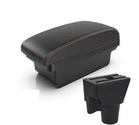 Bracciolo Centrale Per Auto Contenitore Portaoggetti Interno Dedicato Per Kia Per Picanto 3X-Line(A1 Black red)