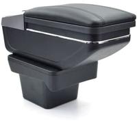 Bracciolo centrale per auto, organizer per console centrale, contenitore per braccioli, in pelle, colore nero, girevole 3D, per Touran 2016-2018