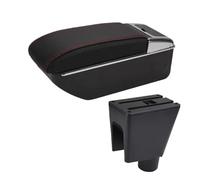 Bracciolo centrale per auto Per Chevrolet Per Spark 3 III Aveo T200 Bracciolo Console Contenitore Decorazione Accessori Auto Parte Interna Box bracciolos Console Centrales(D Black red No USB)