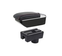 bracciolo Centrale per Auto Per Toyota Per Aygo X 2022: vano portaoggetti nel centrale con porta USB per la ricarica e posacenere(B-black Red Line)