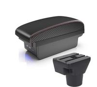 Bracciolo Centrale Per Auto Portabicchieri Accessorio Per Kia Per Rio II 2006 2007 2008 2009 2010(B1 red line)