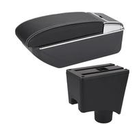 Bracciolo Centrale Per Dacia Per Sandero Per Logan 2 Bracciolo Auto Box Portaoggetti Accessori(D3 Black white NoUSB)